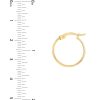 Earrings Ritani | 14Kt Gold 15X4Mm White Enamel Round Hoops