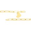 Bracelets Ritani | 14Kt Gold Dangle Heart Paper Clip Bracelet