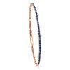 Bracelets Ritani | 14Kt Gold 2.25 Ctw Blue Sapphire Flexible Eternity Bangle