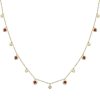 Necklaces Ritani | 14Kt Yellow Gold 0.57 Ctw Diamond & Ruby Dangle Station Necklace