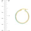 Earrings Ritani | 14Kt Gold 20X4Mm Turquoise And Baby Blue Enamel Round Hoops