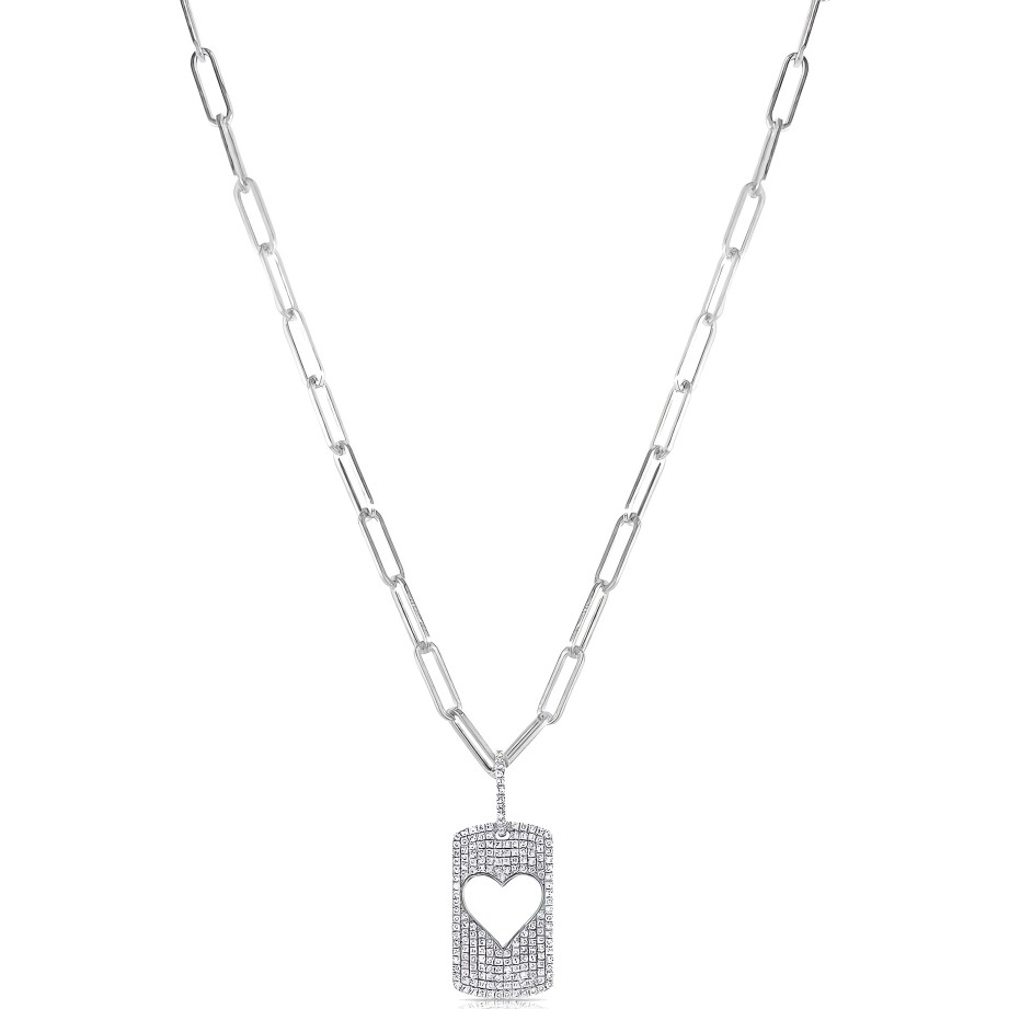 Necklaces Ritani | 14Kt Gold 0.45 Ctw Diamond Heart Necklace