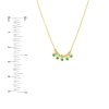 Necklaces Ritani | 14Kt Yellow Gold 0.05 Ctw Emerald Bezel Bead Station Necklace