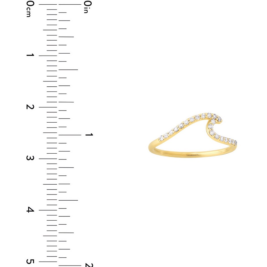 Rings Ritani | 14Kt Gold 0.16 Ctw Diamond Wave Ring