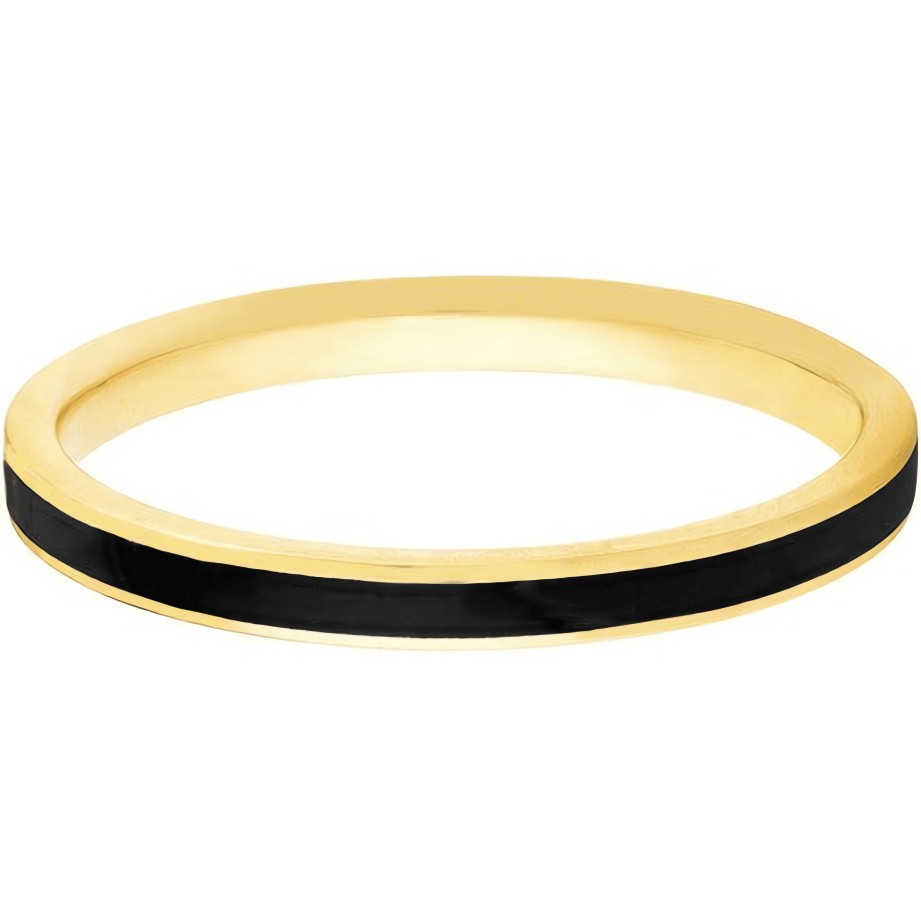 Rings Ritani | 14Kt Gold Black Enamel Band Ring