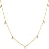 Necklaces Ritani | 14Kt Yellow Gold 0.38 Ctw Round Diamond Station Necklace