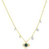 Necklaces Ritani | Meira T 14Kt Gold 0.16 Ctw Diamond Evil Eye Necklace